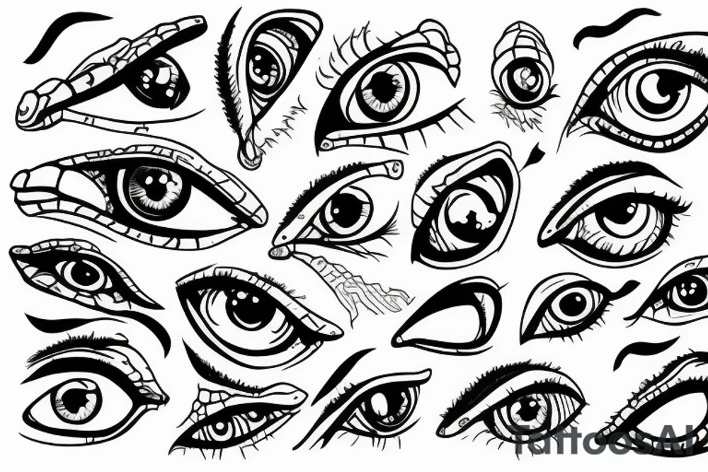 a eye of a lizard tattoo idea