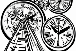 hourglass marking time tattoo idea