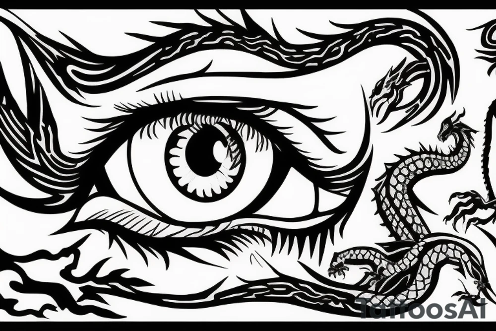 a eye of a dragon tattoo idea