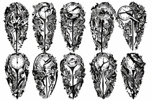 hourglass marking time tattoo idea