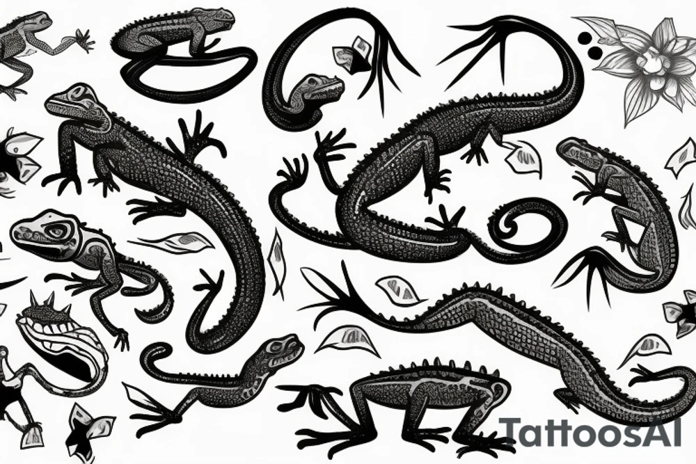 one lizard tattoo idea
