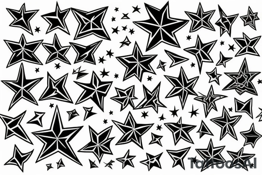stars tattoo idea