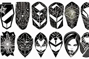 half face and stars tattoo idea