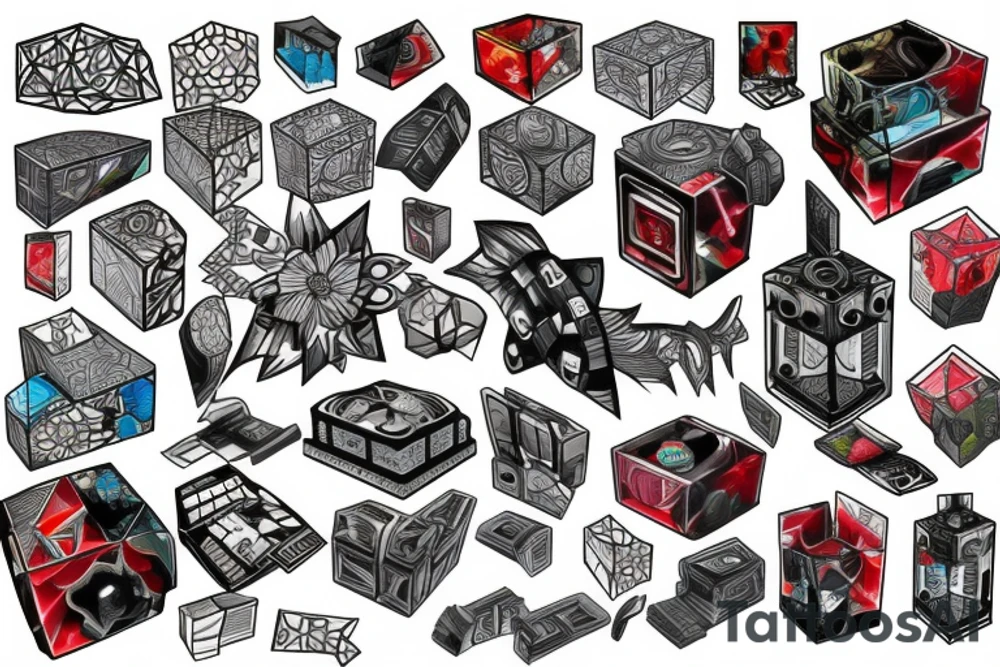 cubes tattoo idea