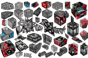 cubes tattoo idea