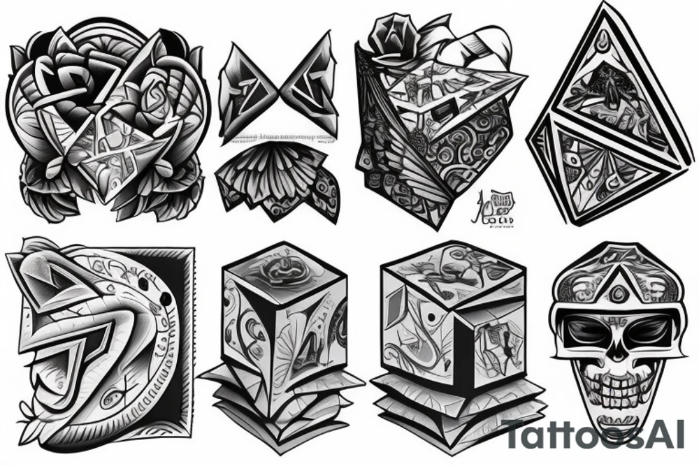 cubes tattoo idea