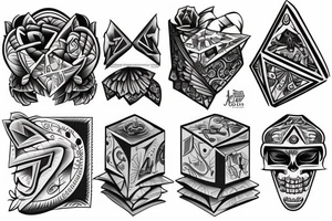 cubes tattoo idea