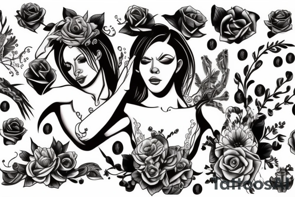 woman tattoo tattoo idea