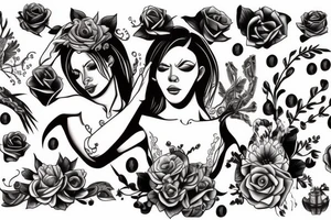 woman tattoo tattoo idea