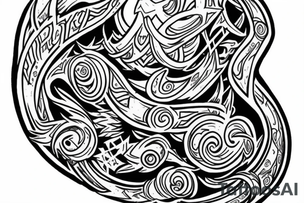 Sleeve tattoo. Wizards spellbook tattooed tattoo idea