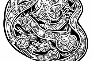 Sleeve tattoo. Wizards spellbook tattooed tattoo idea