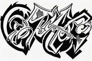 Wu Tang Hip Hop Logo with Chef Knives tattoo idea