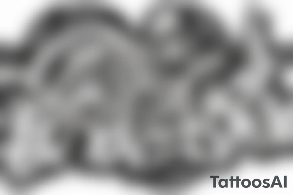 Wu Tang Hip Hop Logo with Chef Knives tattoo idea