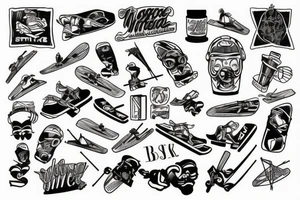 Skiing tattoo idea