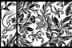 Olive branch with initials OE incorporated into the design tattoo idea
