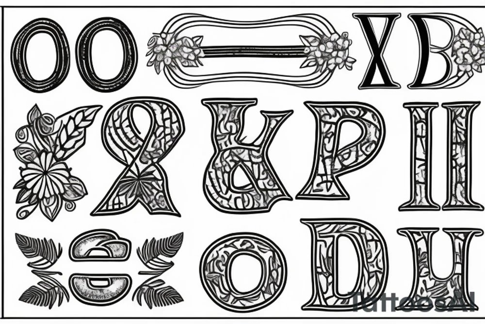 Olive branch with initials OE tattoo idea