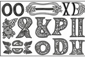 Olive branch with initials OE tattoo idea