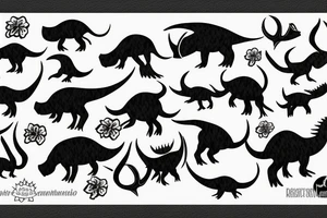 Stick Figure Triceratops tattoo idea