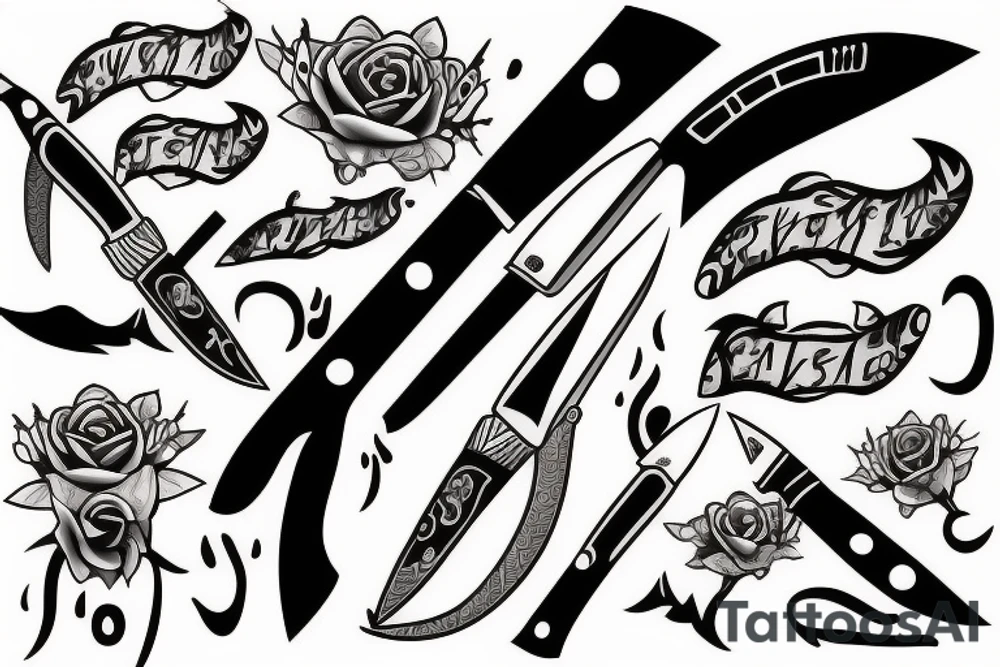 Knife tattoo idea