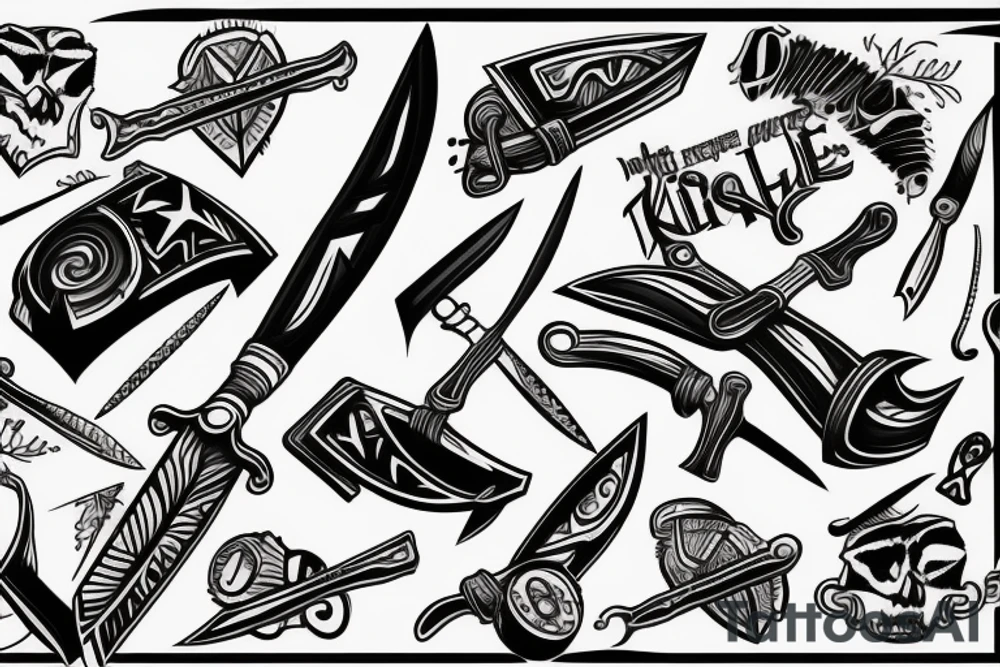Knife tattoo idea