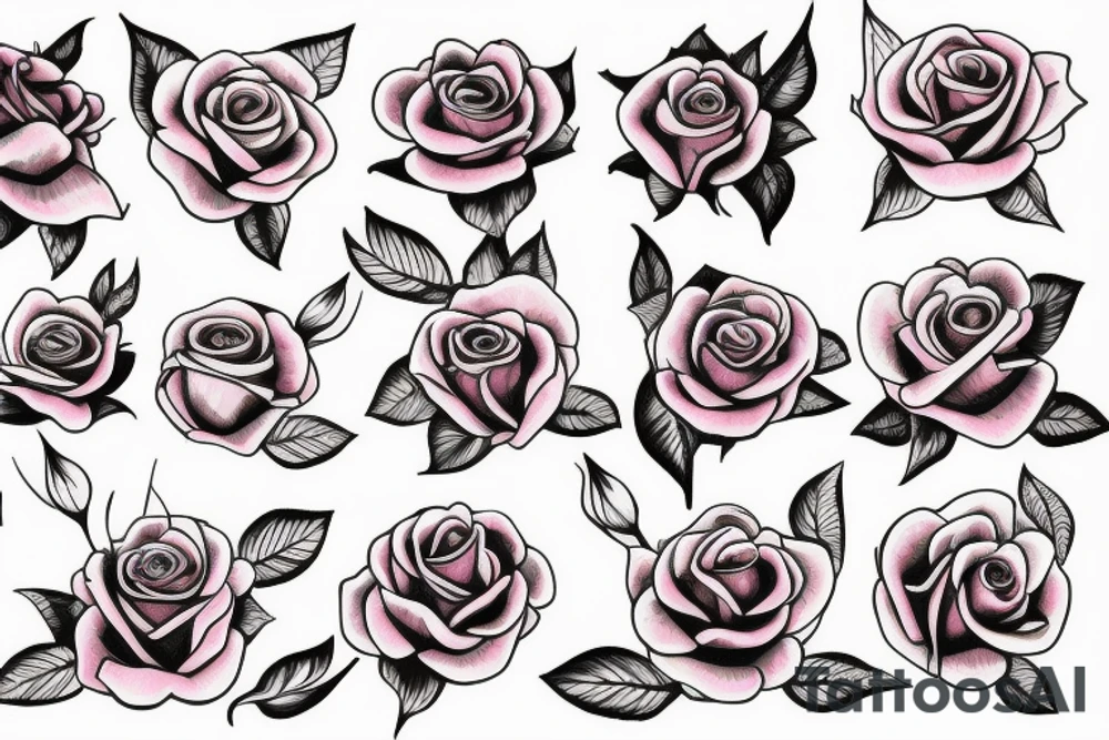 Pink Rose tattoo idea