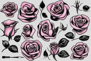Pink Rose tattoo idea
