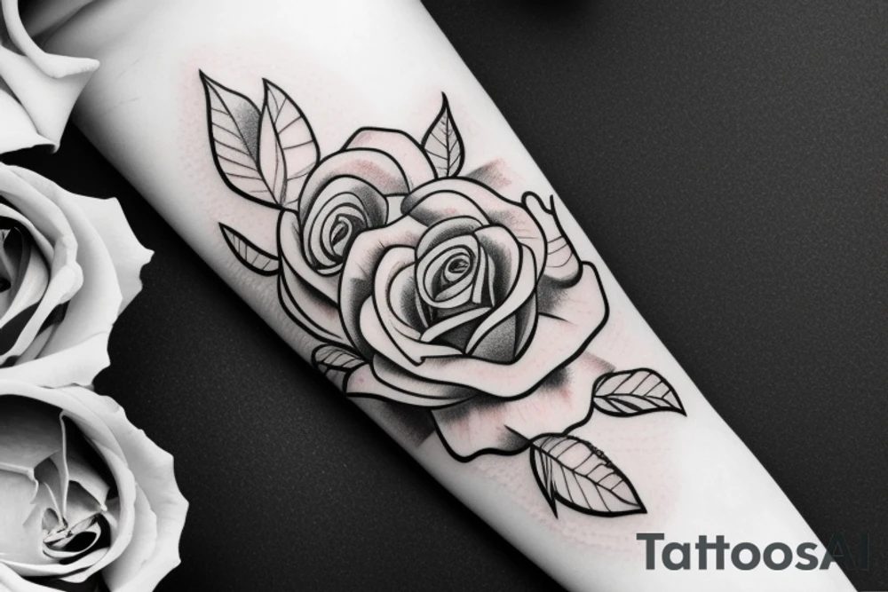 Beautiful Rose tattoo idea