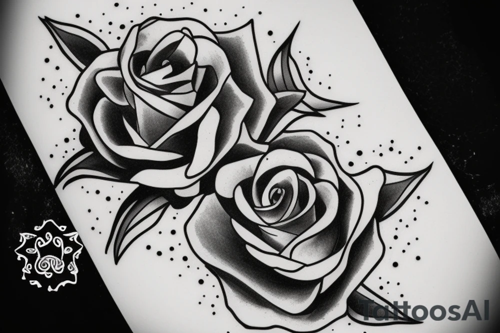 Rose on Fire tattoo idea