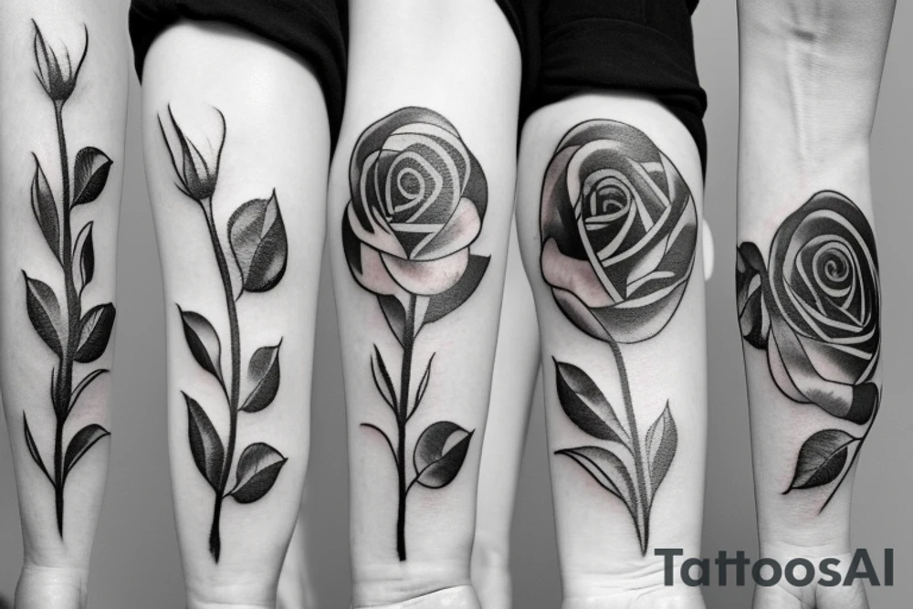 Rose, Flames tattoo idea