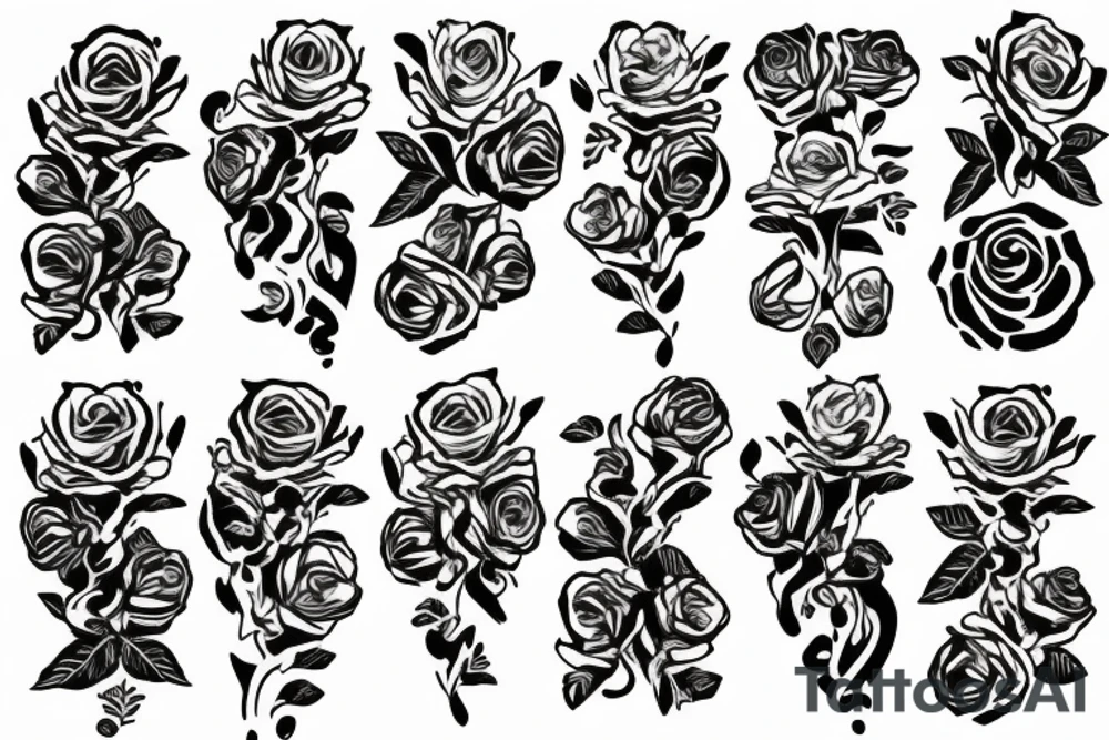 Rose, Flames tattoo idea
