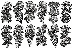 Rose, Flames tattoo idea
