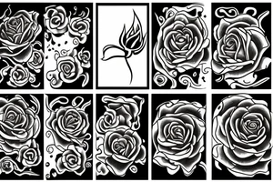 Rose, Flames tattoo idea