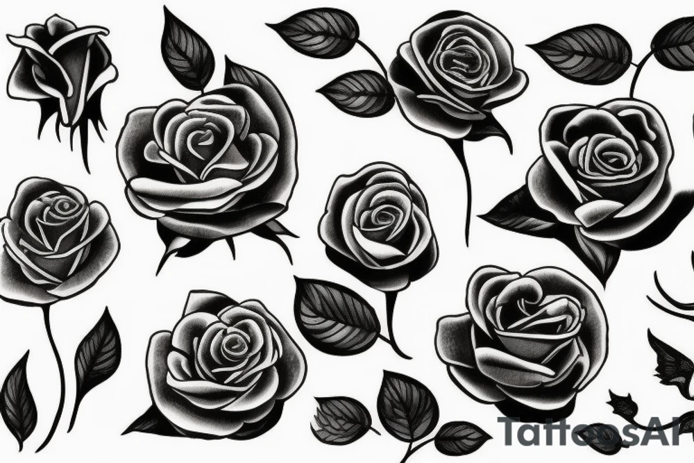 Rose, Flames tattoo idea