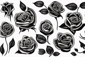 Rose, Flames tattoo idea