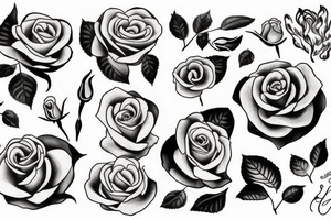 Rose, Flames tattoo idea
