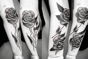 Rose, Flames tattoo idea