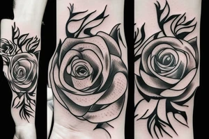 Rose, Flames tattoo idea