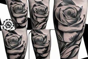 Rose, Flames tattoo idea
