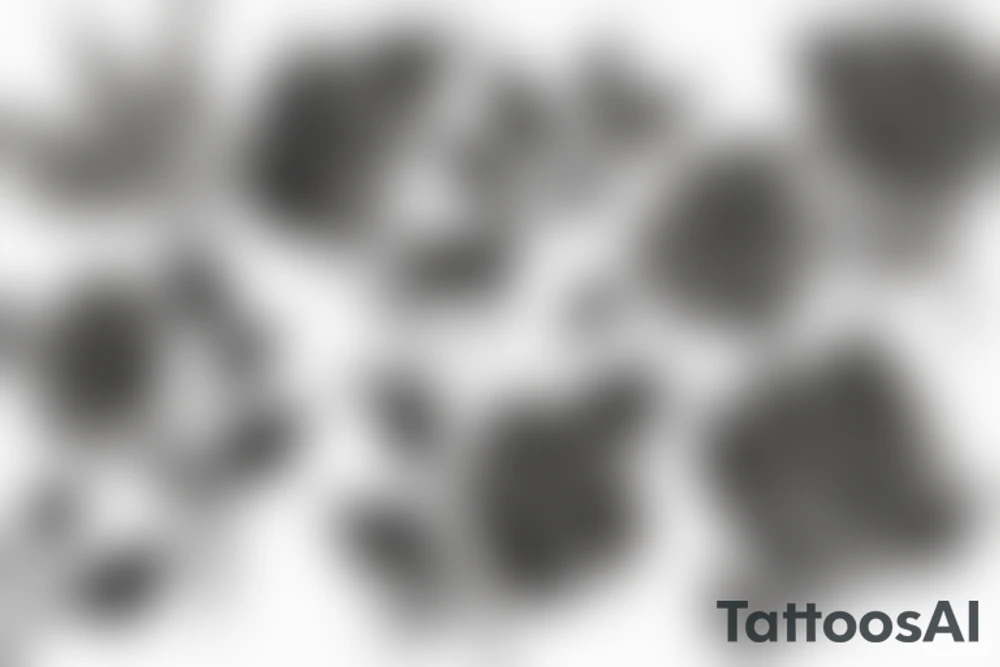 Roses, Leaves, Flames tattoo idea