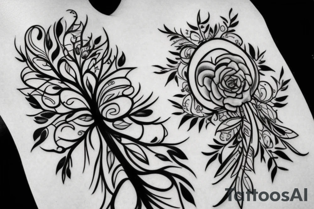 Slightly Smaller than huge tree tattoo idea