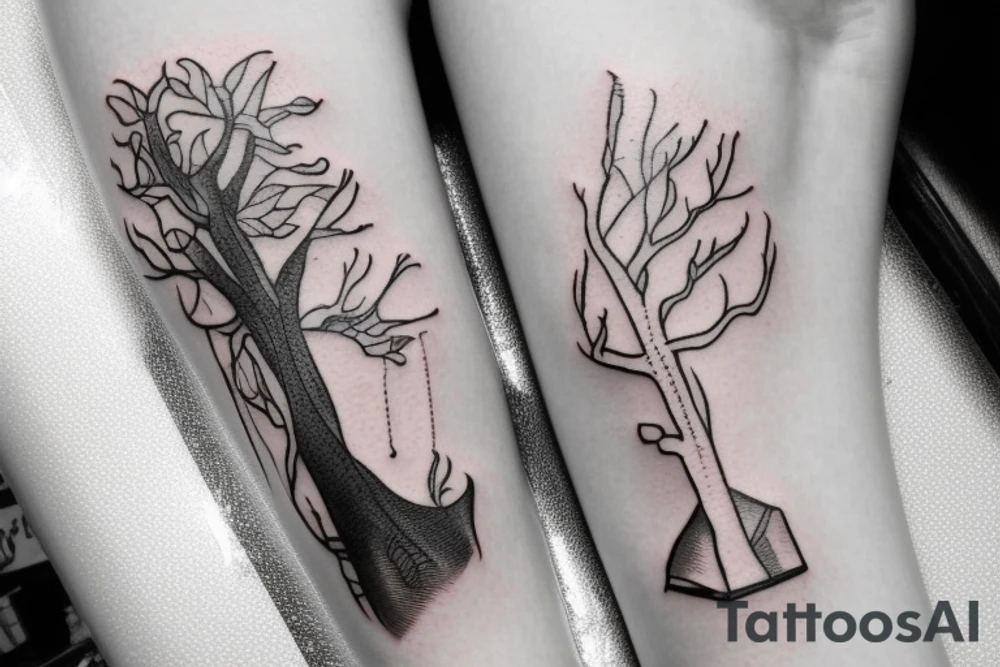 Slightly Smaller than huge tree tattoo idea