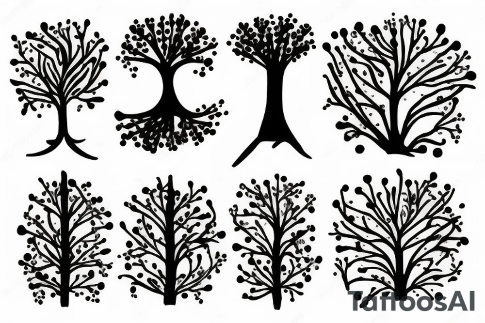 Tree with Flowers tattoo idea
