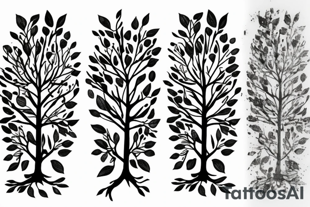 Tree with Flowers tattoo idea