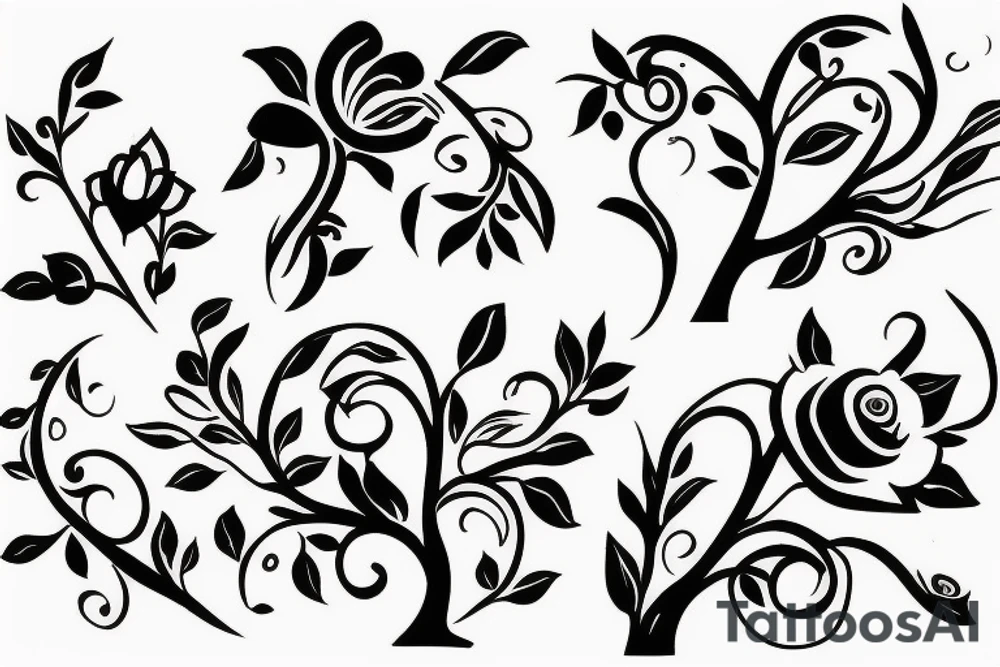 Tree Morphing into Flowers tattoo idea
