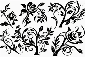 Tree Morphing into Flowers tattoo idea