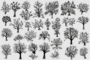 Tree Morphing into Flowers tattoo idea