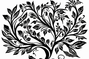 Tree Morphing into Flowers tattoo idea