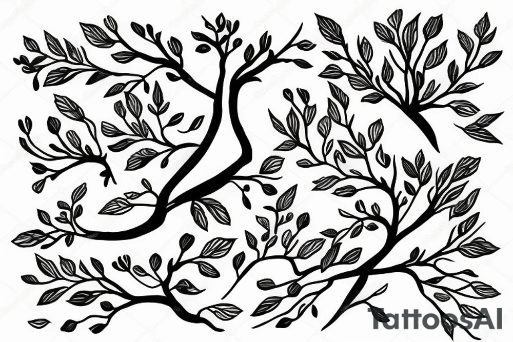Tree Morphing into Flowers tattoo idea