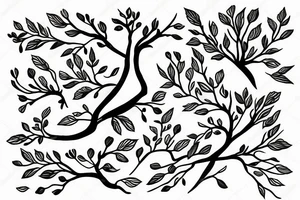 Tree Morphing into Flowers tattoo idea