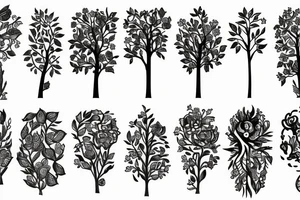 Tree Morphing into Flowers tattoo idea